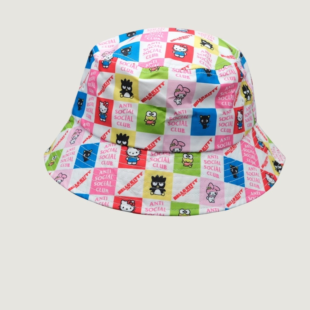 Anti Social Social Club Hello Kitty Bucket Hat OS Multi Color Sanrio Streetwear